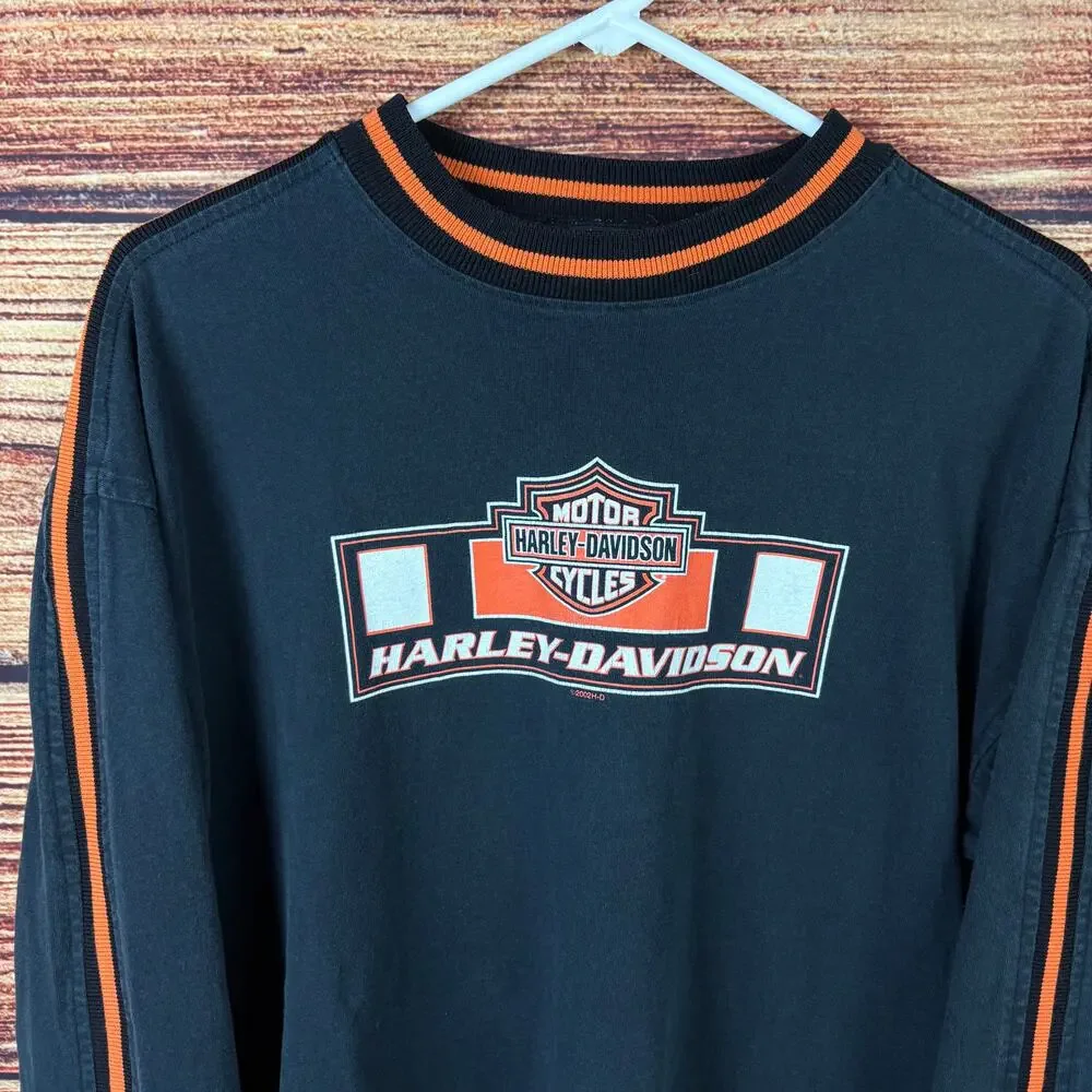 Vintage 2002 Harley Davidson Motorcycles Kansas City Long Sleeve Shirt